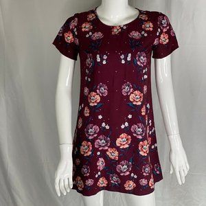 🔥 Floral Burgundy Dress